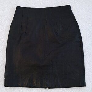 Vintage 80s leather pencil skirt sz XS 0 00 EUC